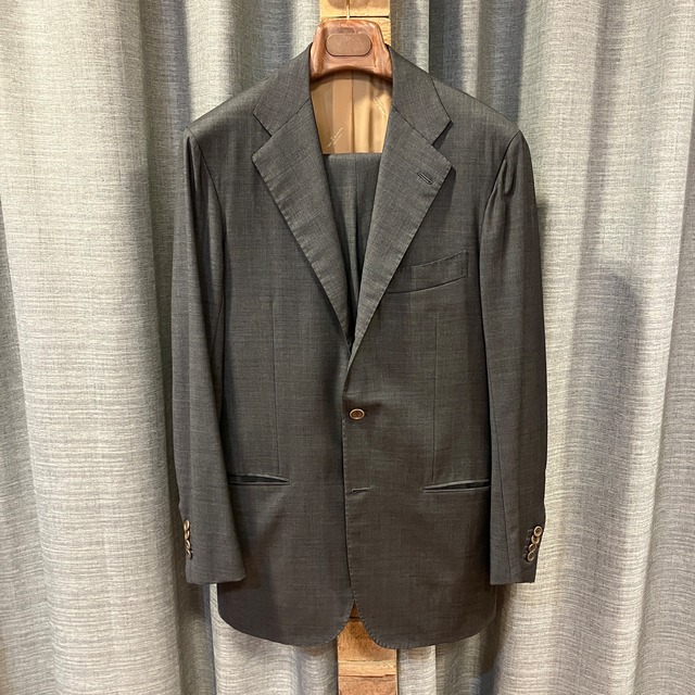 KITON WOOL SUIT GREY《44》