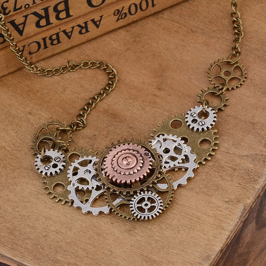 サイバーパンク 歯車 ネックレス steampunk パンクファッション