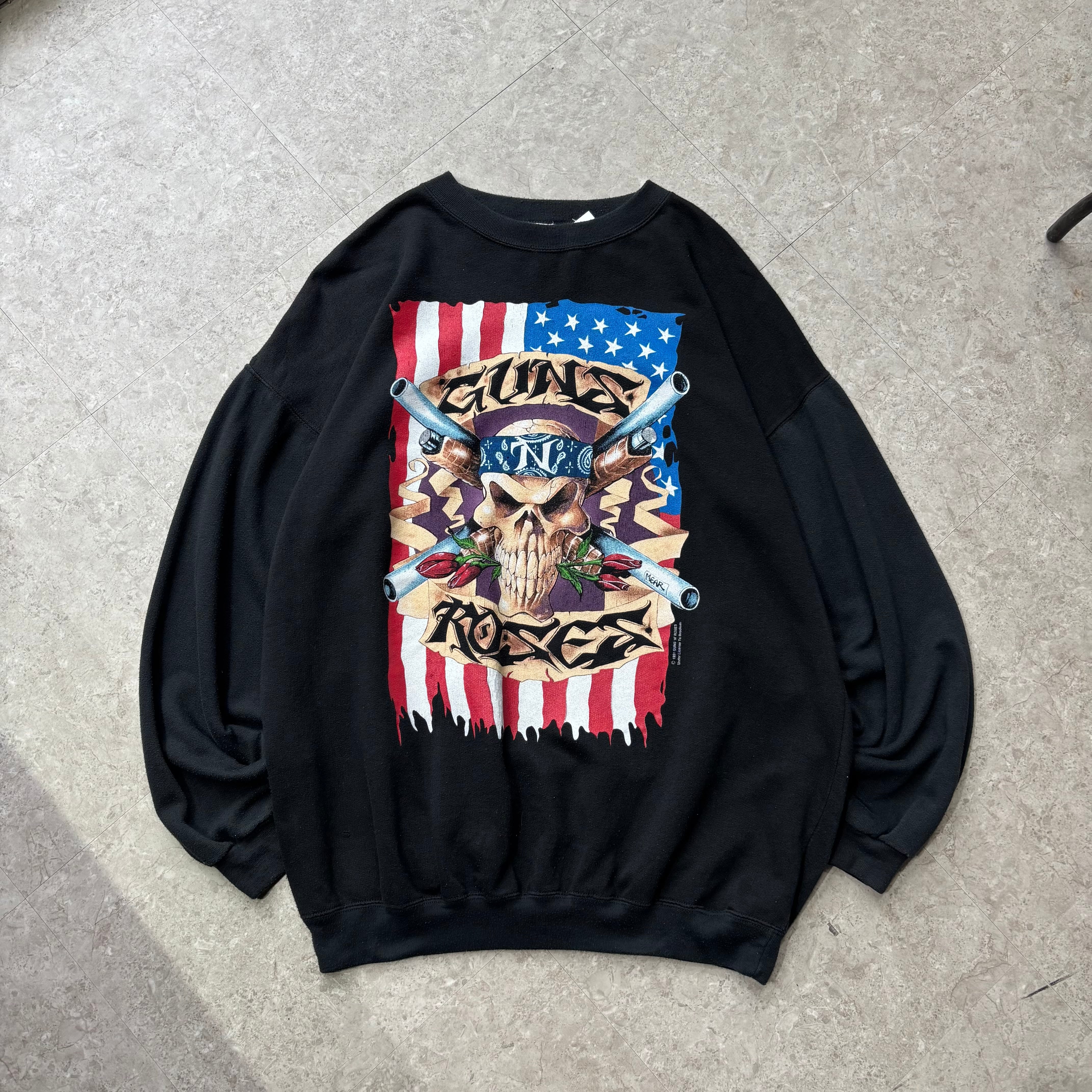 90s Euro GUNS N' ROSES "Use Your Illusion Tour design" sweat【仙台店】