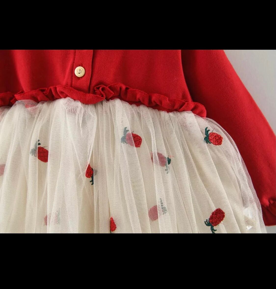 【一部即納】フルーツ柄チュールワンピース》》》》》》》》》》チュール ワンピース 女の子 キッズ ベビー 海外子供服 インポート 韓国 プチプラ