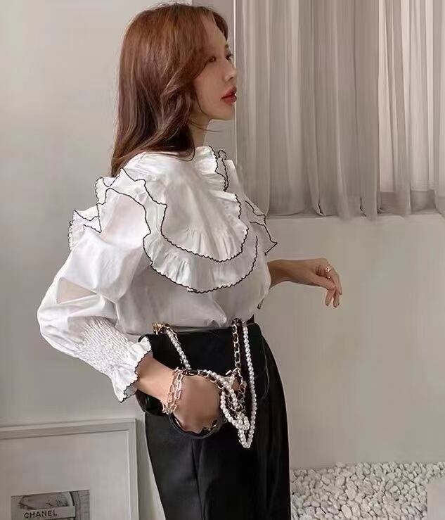 ビッグフリルカラーブラウス　AJ1079-7011