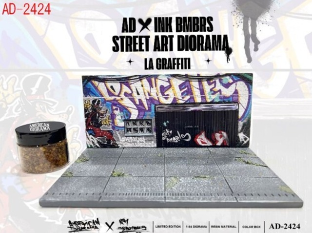 American Diorama 1/64 ジオラマ ストリートアート LA グラフィティ（※枯れ葉チップ付き） AD-2424