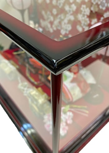 特別奉仕品 芥子親王 赤塗り 花梨ボカシケース入 雛人形 ひな人形 雛