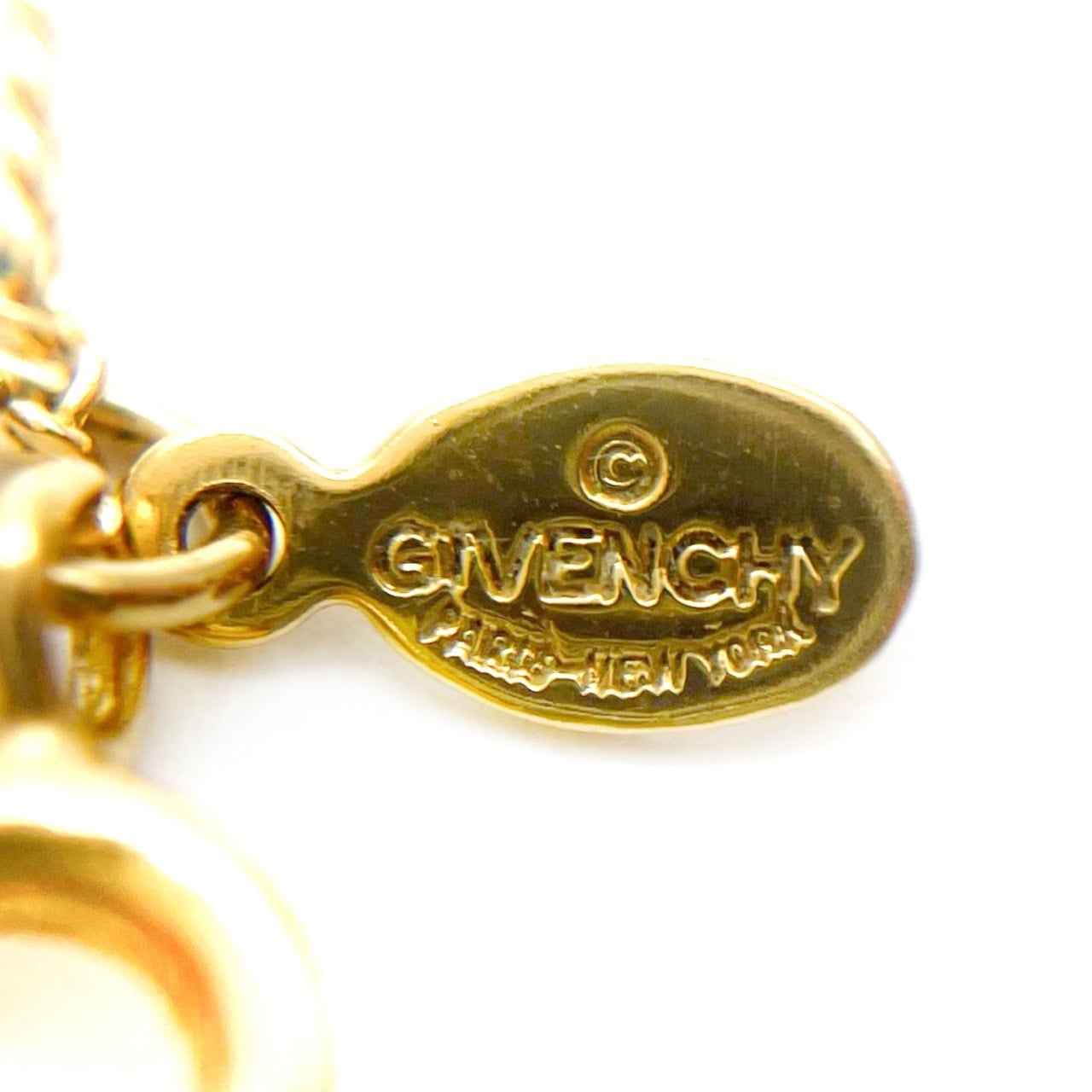 GIVENCHY ジバンシー ネックレス スクエア ラインストーン Gロゴ