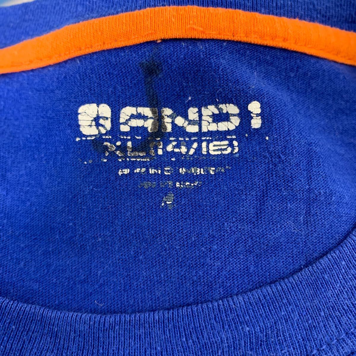 AND1 半袖 プリントTシャツ XL 160〜 キッズ ブルー クルーネック