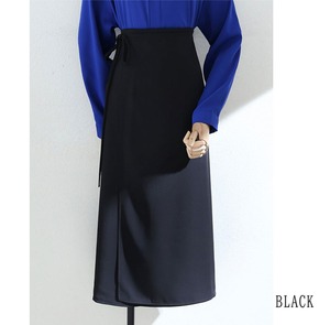 サイドリボン付きスリットロングスカート 2color A00505