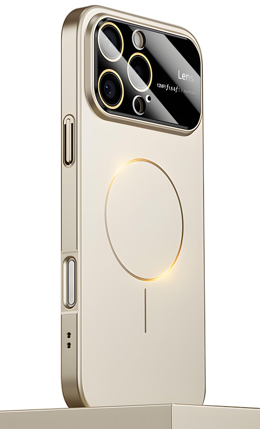 YUZOR 「極薄」 iPhone 16 Pro ケース 超薄型 Magsafe対応 いphone16Pro ケース レンズを完全に覆う一体型設計 ストラップホール付き アイフォン アイホン (iPhone16Pro チタン) CB-da-16Pro-tai