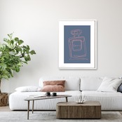 EAU DE PARFUM N°18｜香りの余韻を描くミニマルラインアートポスター｜洗練と静けさを纏うデザイン｜高品質印刷｜A3ポスター