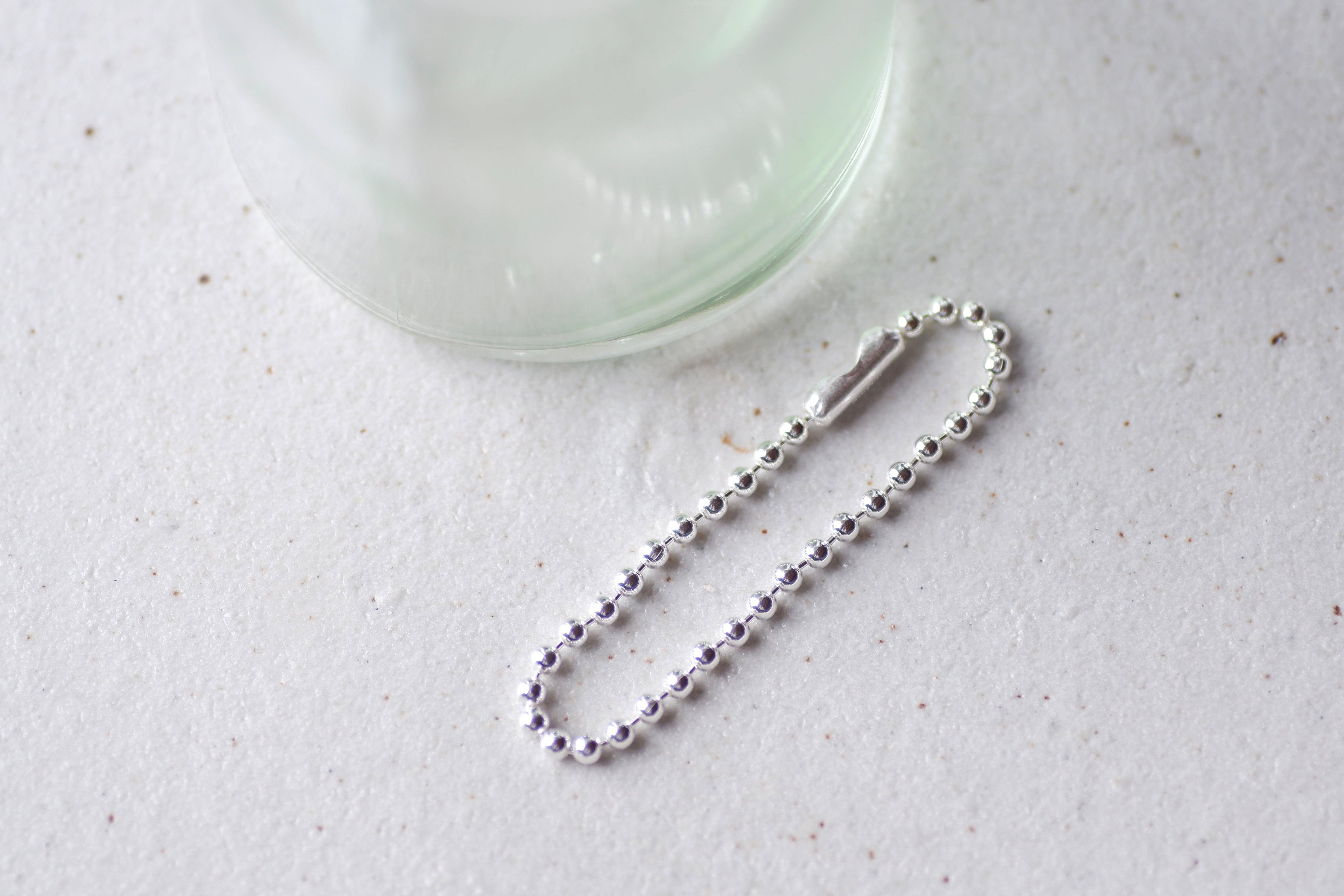 【ORDER】Keychain SV925 <2.3mm/10cm> / キーホルダー用ボールチェーン (2.3mm/10cm/5本)