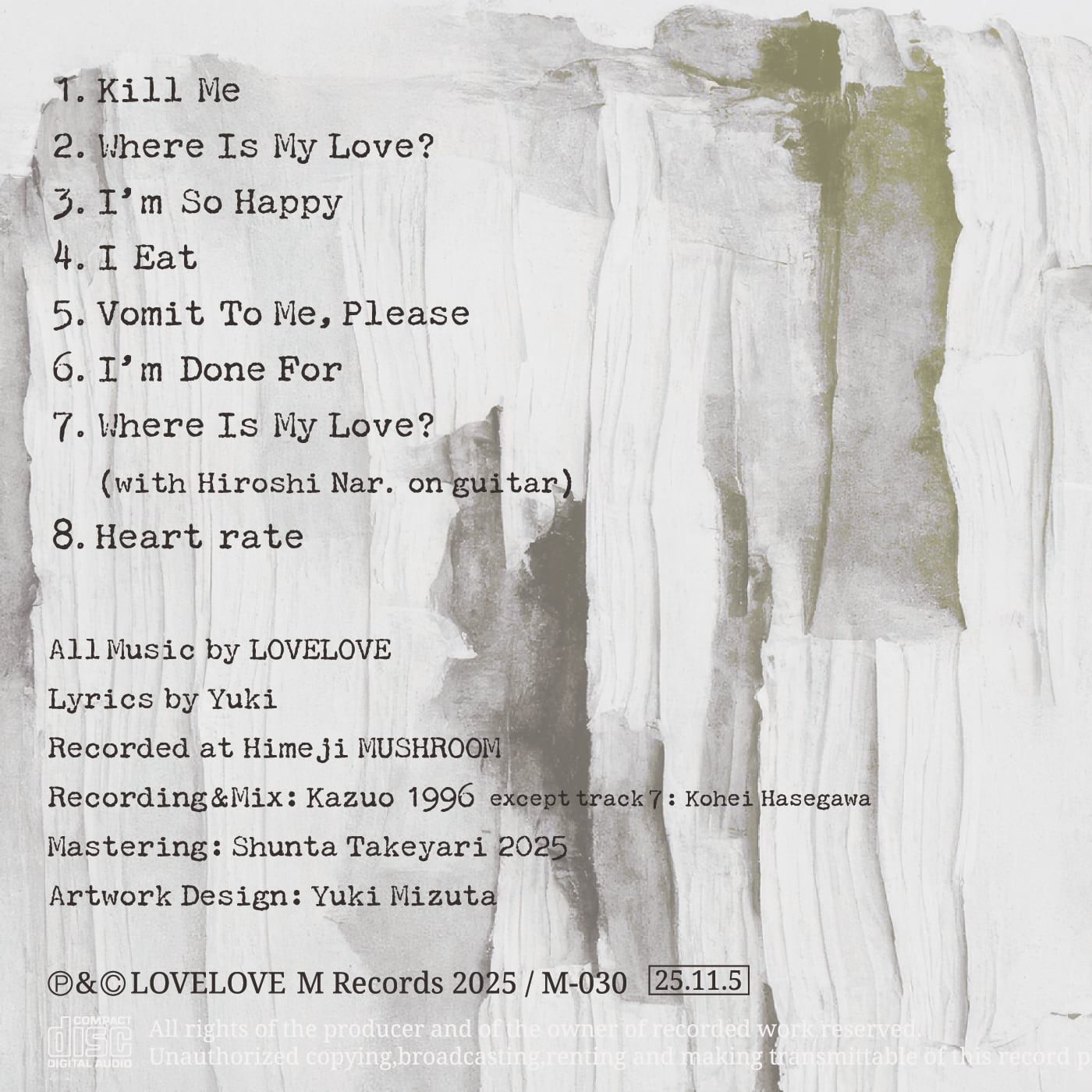 LOVELOVE 2ND DEMO'96 MOU DAME DESU CD | lovelove