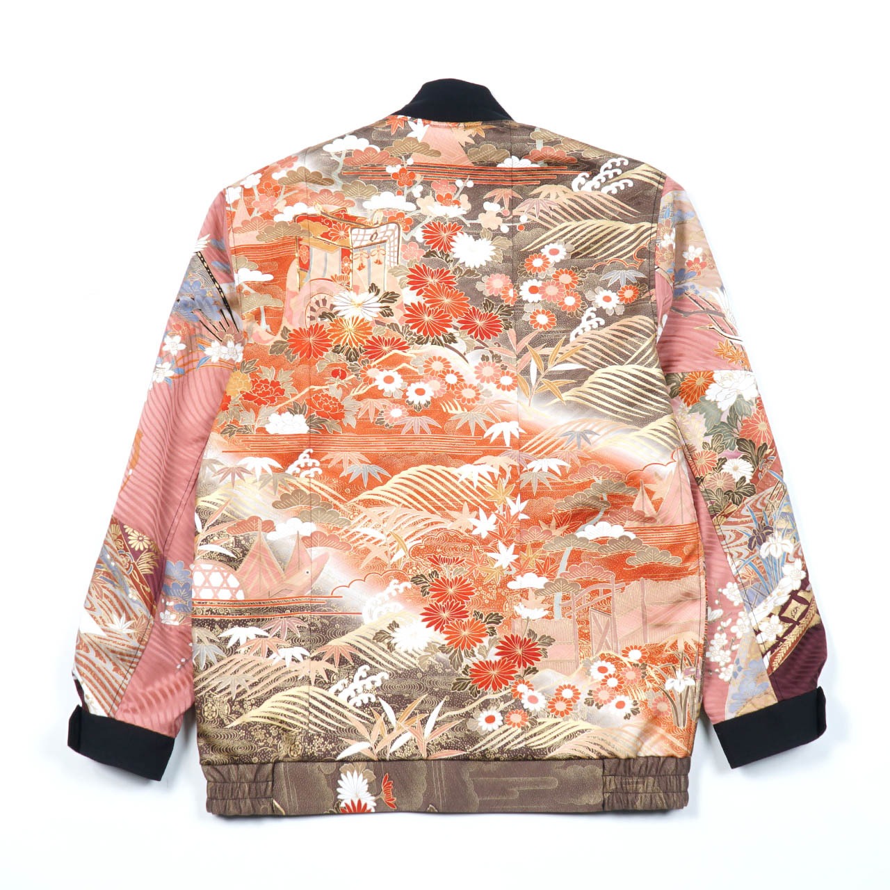 【BJK-M0025】Msize再構築リバーシブル着物ボンバー  KIMONO REVERSIBLE BOMBER JACKET