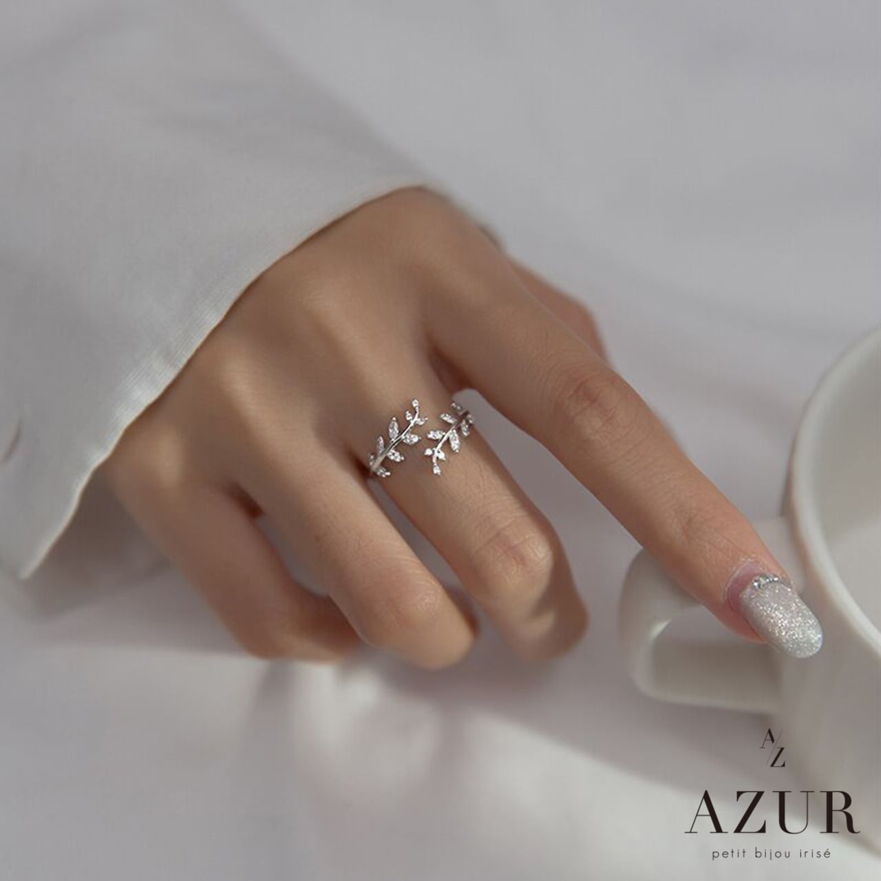 タイニーリーフジルコニアリング