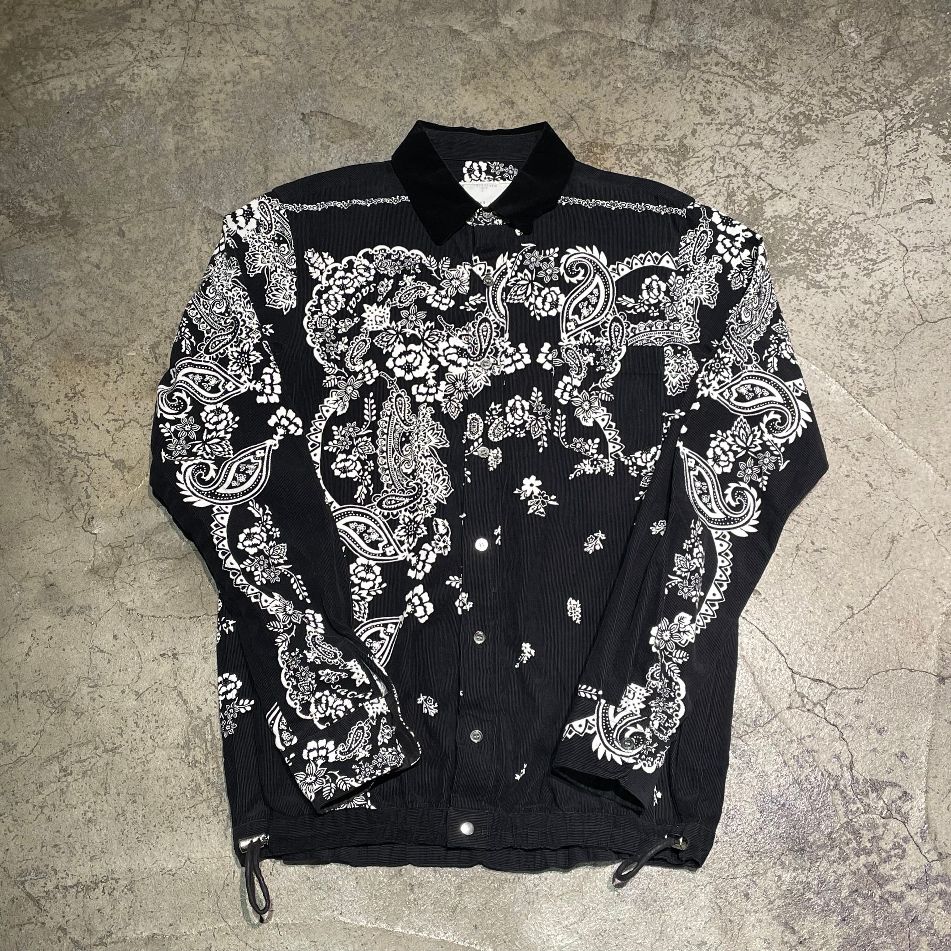 Sacai サカイ 19-02057 長袖Tシャツ ペイズリー【表参道n12 