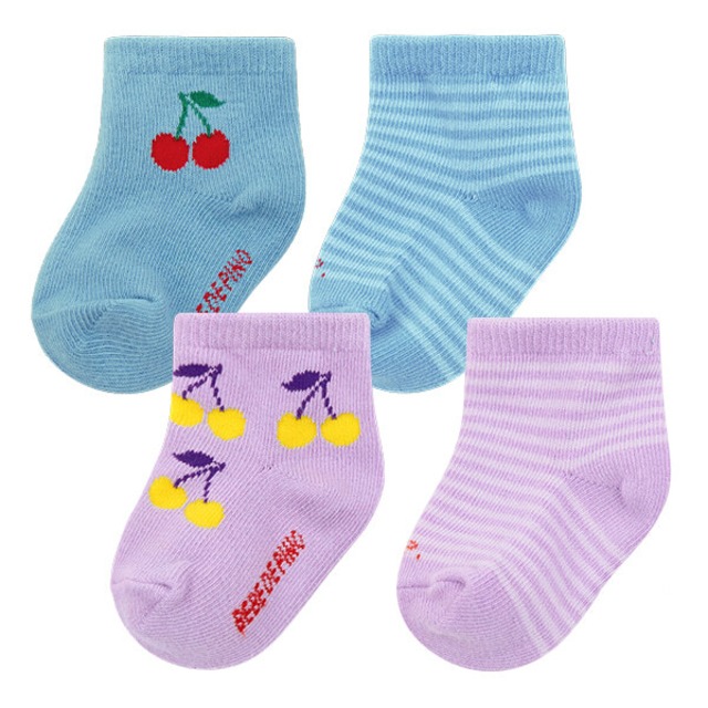 [BEBE DE PINO] Cherry newborn socks set 正規品 韓国ブランド 韓国ファッション 韓国代行 韓国通販 ベベドピノ bebedepino 日本 店舗 韓国 子供服