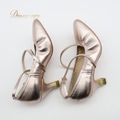 社交ダンス 衣装 スタンダード シューズ 23 1/2サイズ ピンク系 Chacott チャコット 日本製 靴 くつ ヒール レディース 光沢 ストラップ ダンスシューズ イベント ステージ パーティー 明るい