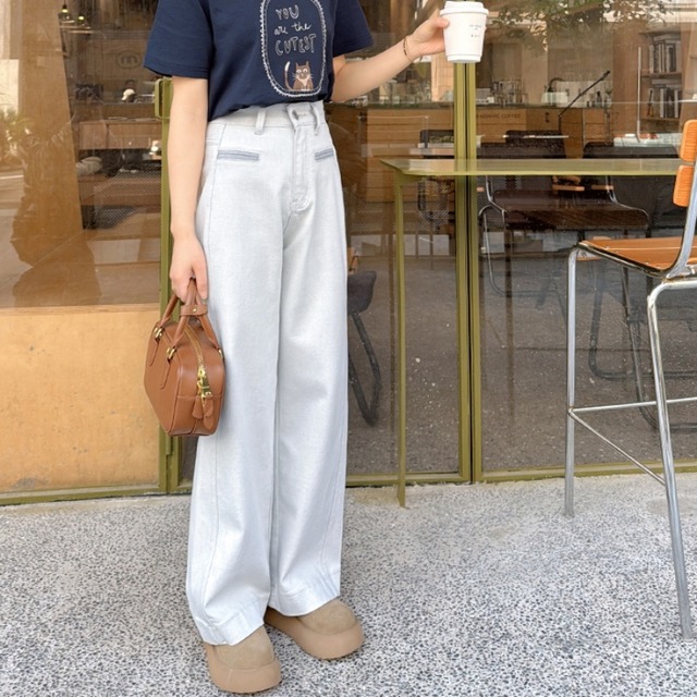 152cm〜　ハイウエストティアンシデニム