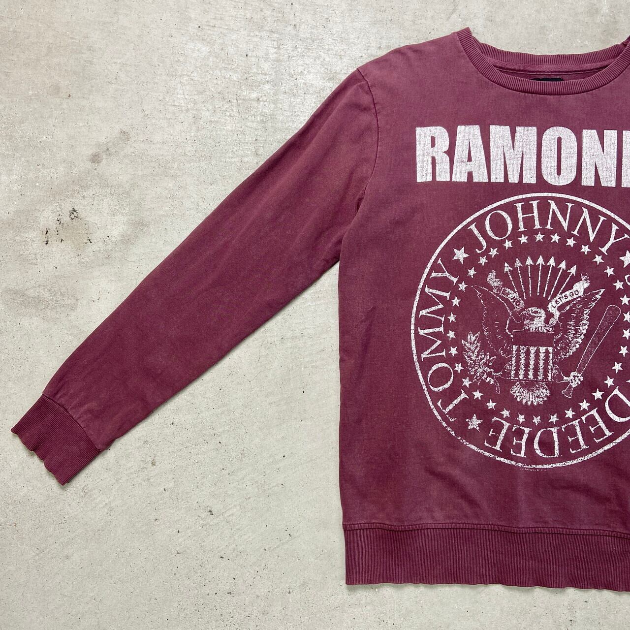 00年代 RAMONES ラモーンズ プリント バンドスウェット メンズL 古着