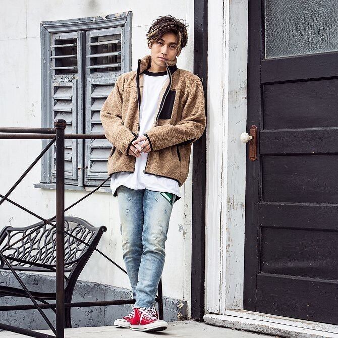 SALE44%OFF】163(イチロクサン) ボアフリースブルゾン(ベージュ