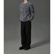 クルーネック リブ編みニット af0020