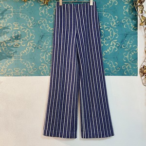 70s stripe wool flare pants