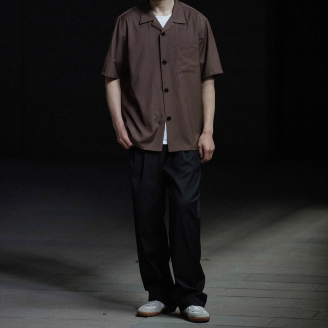 ストリートきれいめドレープパンツ　0697