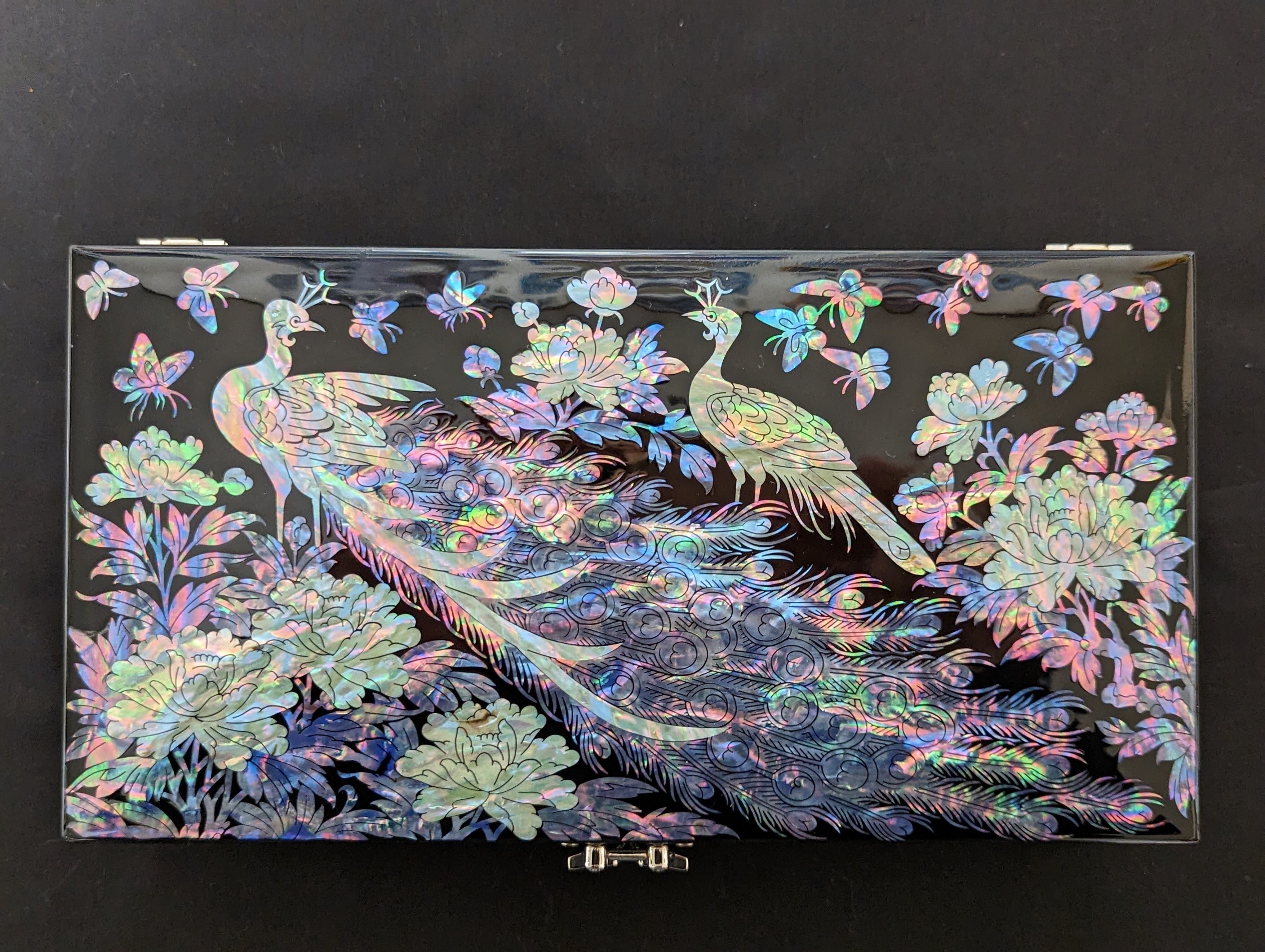 高級韓国螺鈿打抜き宝石箱ジュエリーボックス/アクセサリーボックス