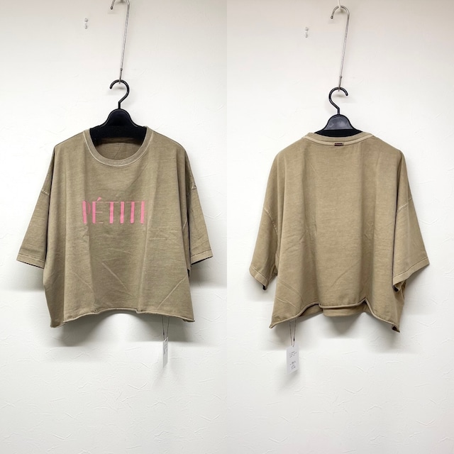【MICA&DEAL/マイカアンドディール】”PETITE”プリントTシャツ(ベージュ)