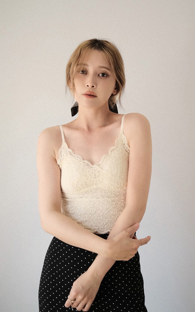 Lace Cap-in Cami/レースカップインキャミ /Ivory