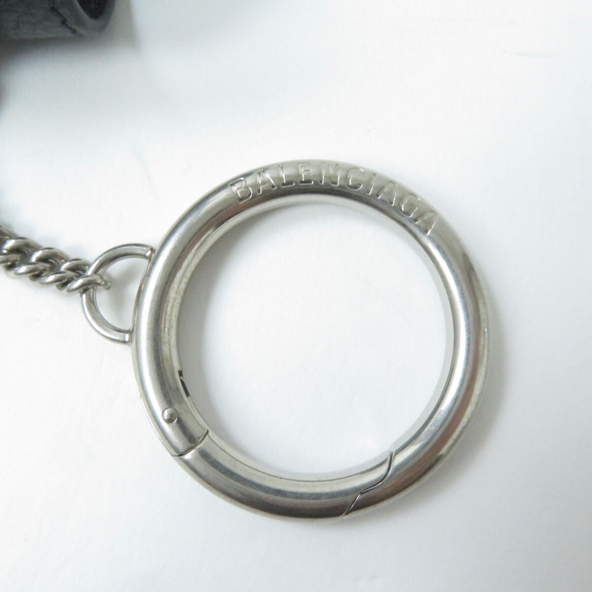 極美品☆BALENCIAGA バレンシアガ 655679 ロゴ入り レザー