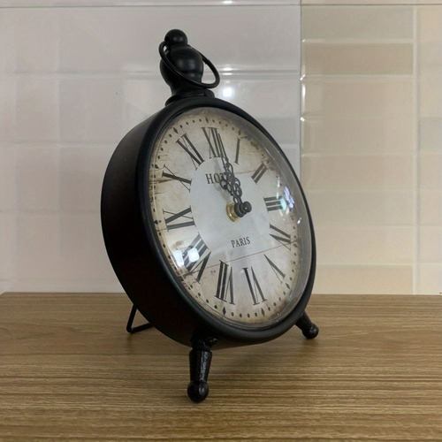 置き時計 白い時計 黒い時計 茶色の時計 ビンテージ ウェスタン テーブルクロック レトロなノンティッキングテーブル デスクアラームクロック バッテリー駆動 寝室リビングルーム屋内装飾用 ホームテーブルデコレーション クリスマス プレゼント ギフト