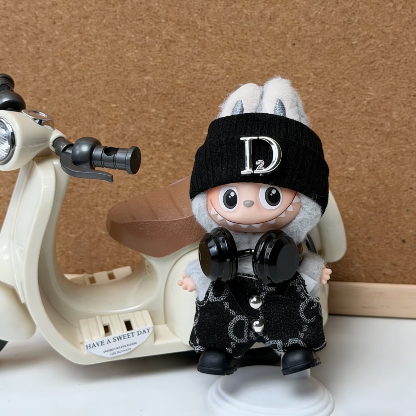 オールブラックでクール!10cm ラブブ 4.0 用 Labubu おしゃれフルセット クールで可愛い the monsters 上品