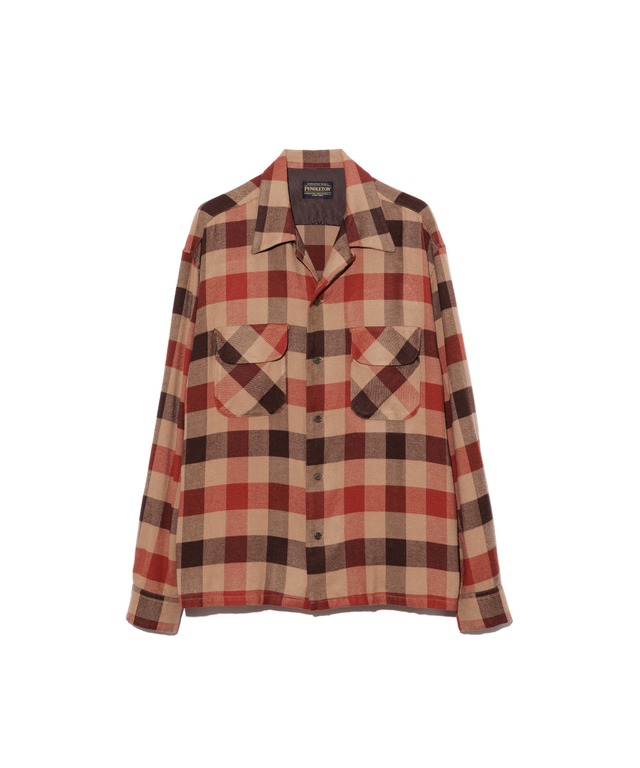 UNUSED / US2582 PENDLETON LONG SLEEVE CHECK SHIRT(RED×BROWN CHECK)