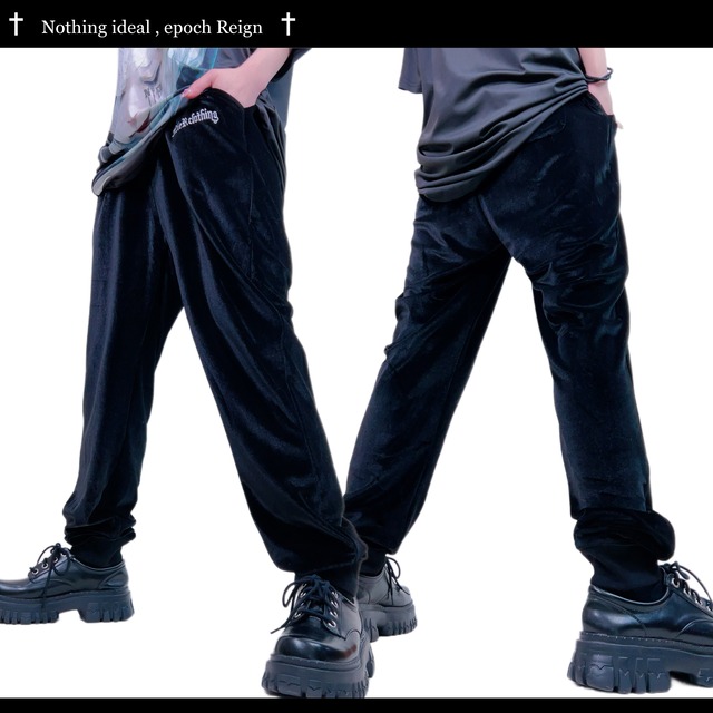 4POCKET VELOUR WIDE PANTS《刺繍LOGO》