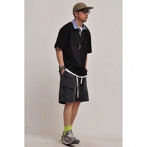 Layered color polo shirt 0796