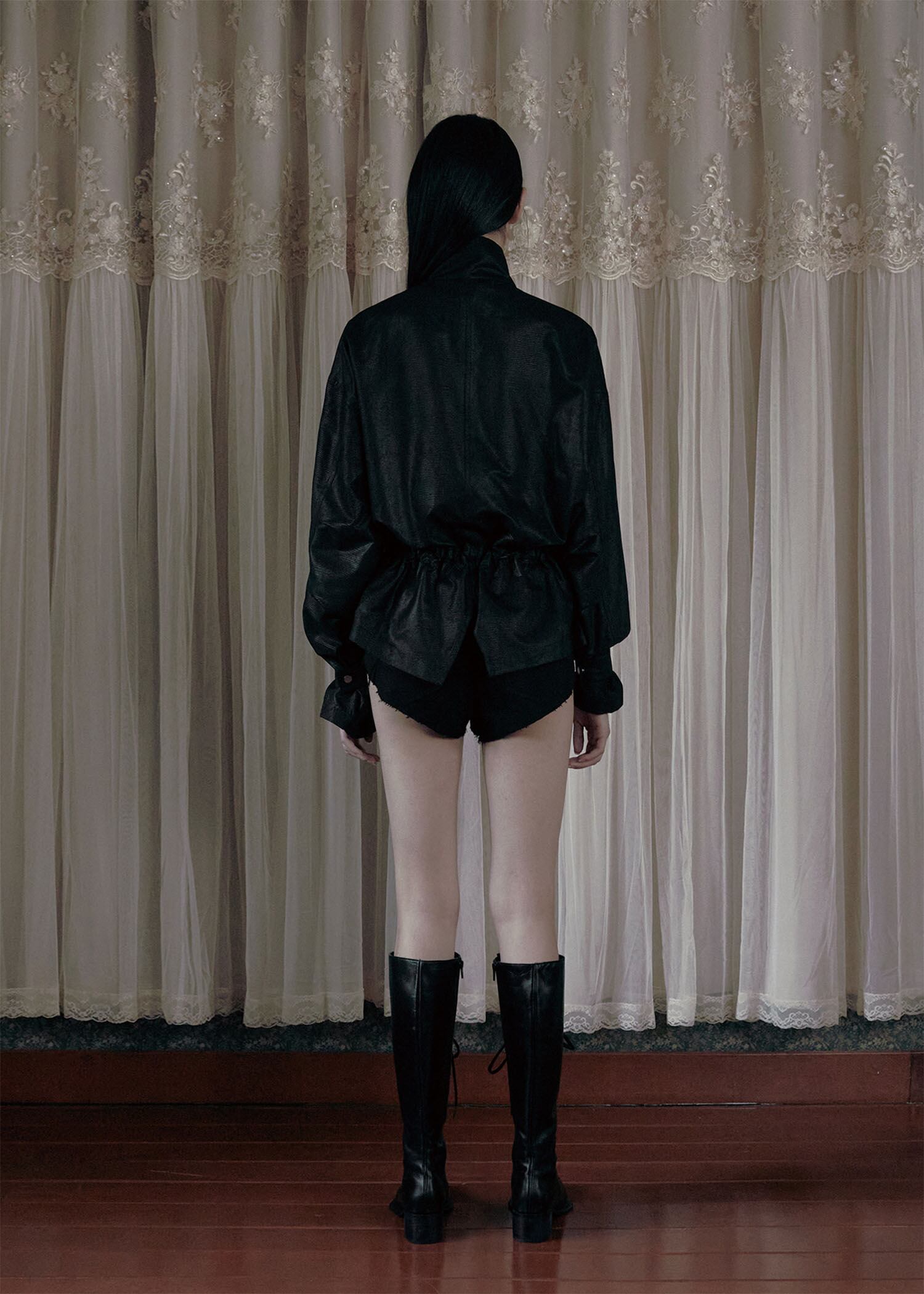 BOHEMIAN SEOUL] FIELD SAFARI HALF JACKET, BLACK 正規品 韓国