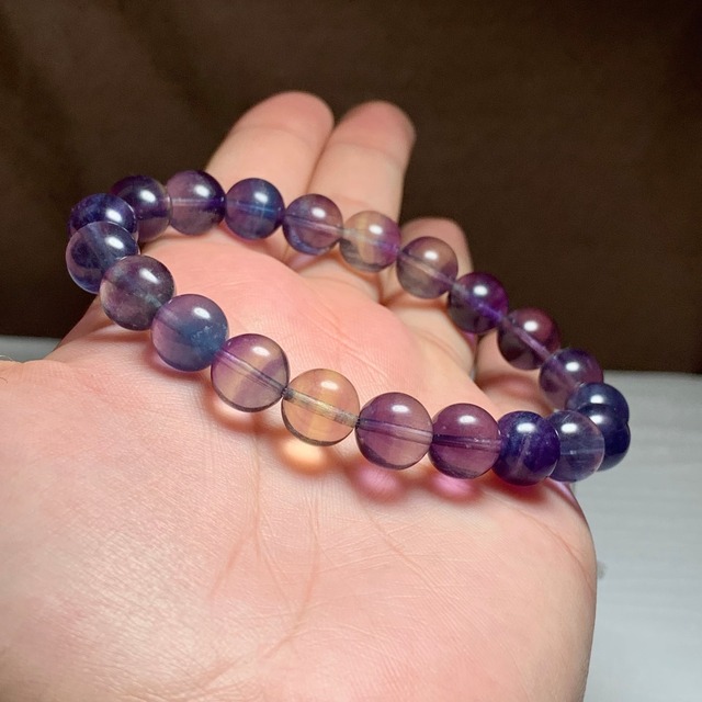 14.透明度高☆美グラデーションフローライト・ブレスレット