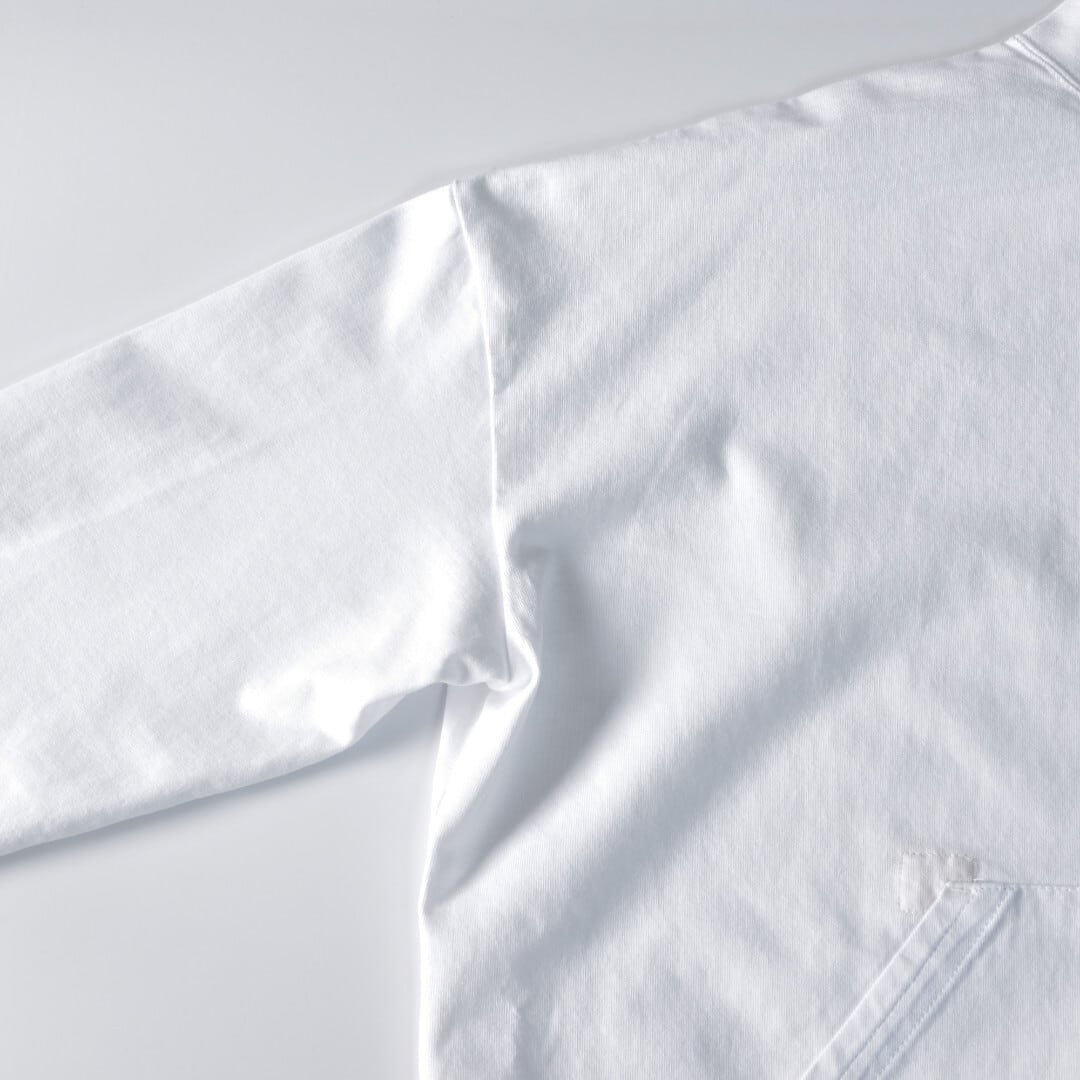 快晴堂 カイセイドウ ワークポケット8分袖Tシャツ・オフホワイト