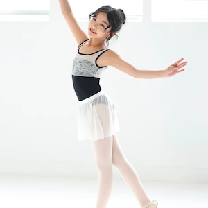 Junior ホワイトレース タンクレオタード