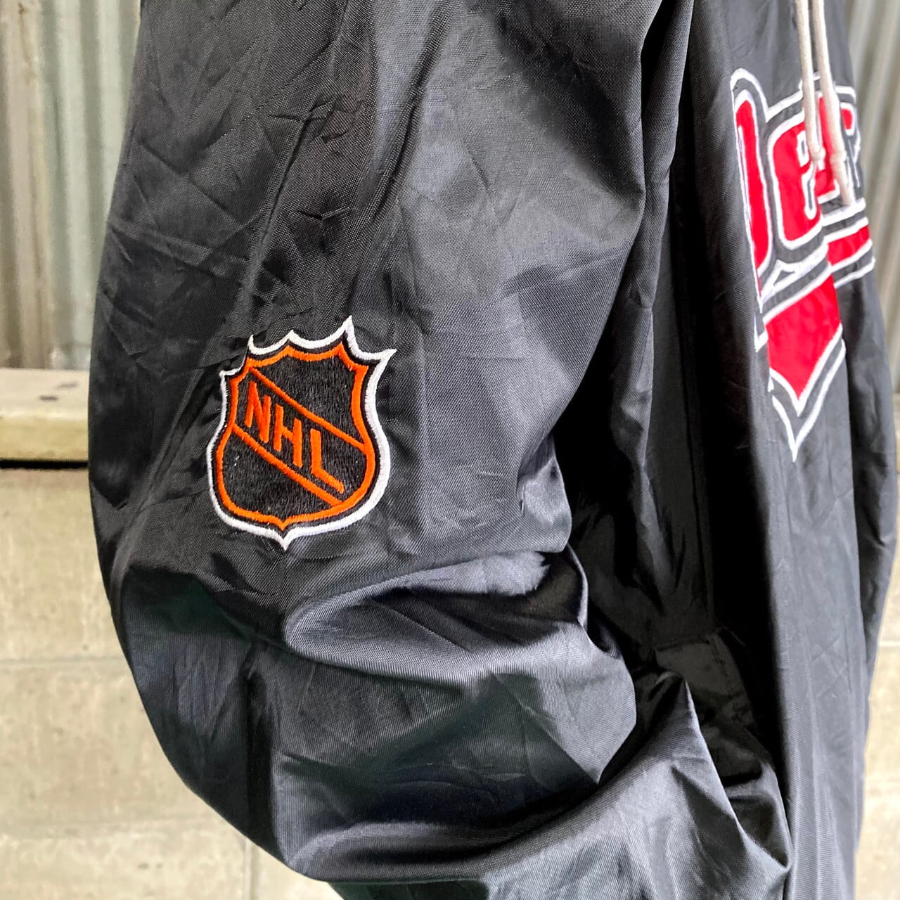 90年代 スターター NHL Devils ナイロンプルオーバージャケット メンズ 