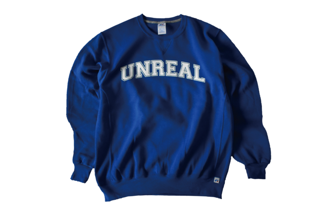 -College Logo  Crew Sweat- Royal