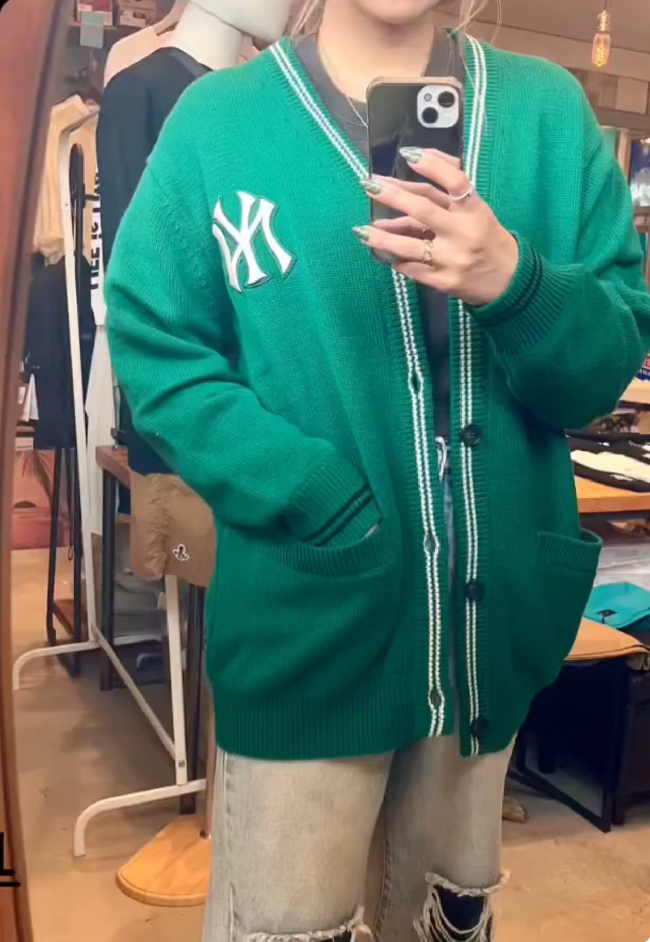 MLB ユニセックスグリーンカーディガン¥25,800+tax(¥28380)