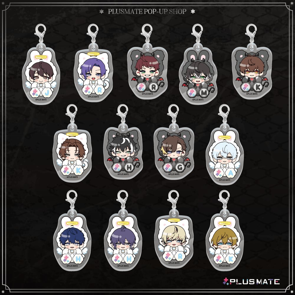 【コンプセット】PLUSMATE かれぬい~天使&悪魔~ アクリルチャーム【C】