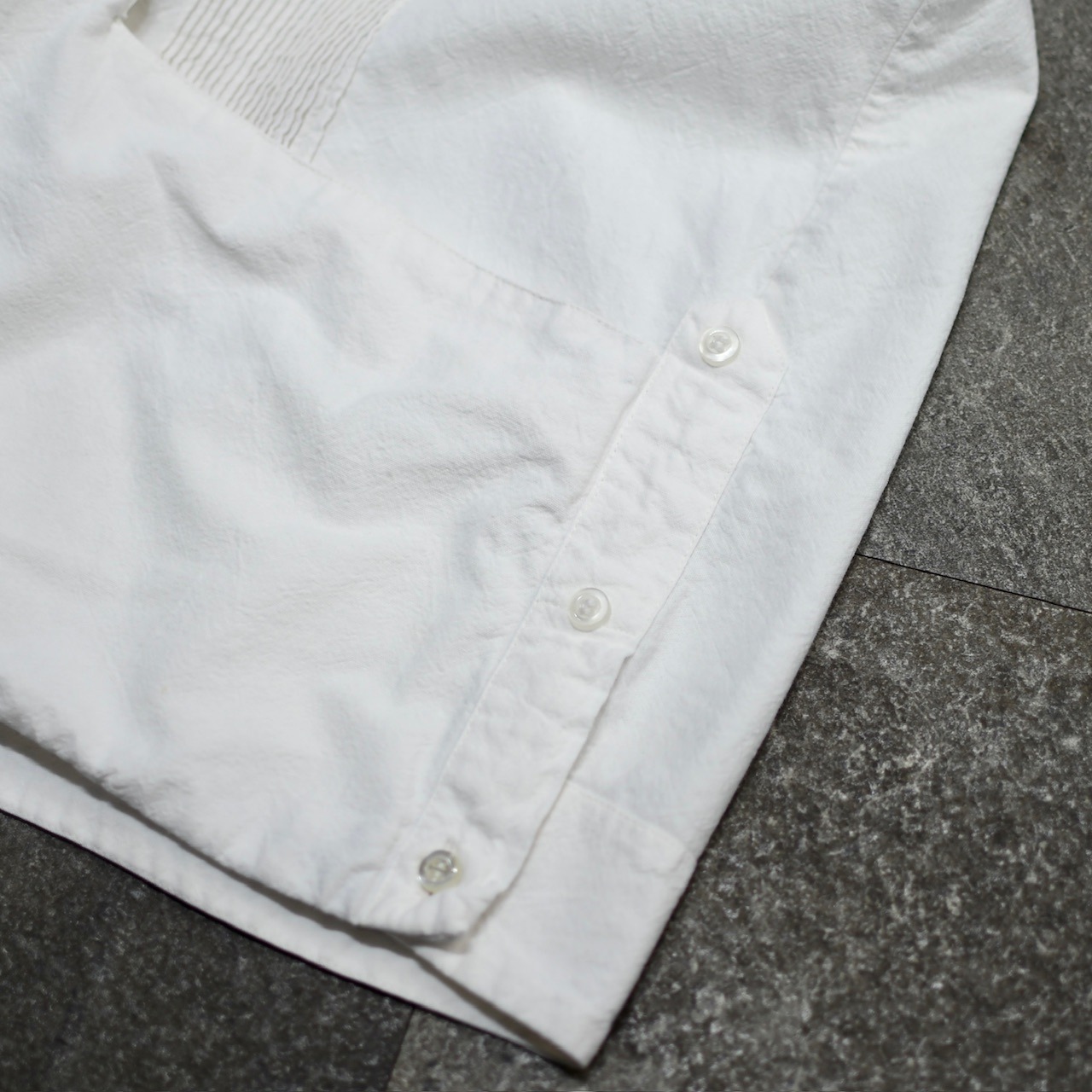 ~80's 3pocket cuba shirt white