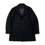 美品 Crocodile クロコダイル 尾州生地 BISHU ビシュウ ウール コート ジャケット サイズ L /メンズ