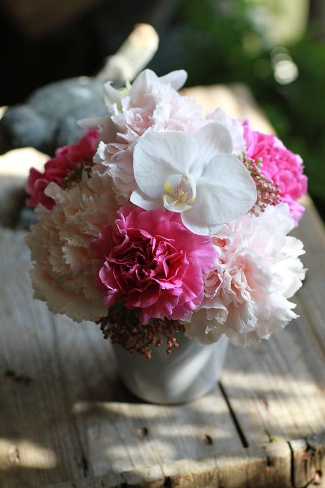 *母の日*ミディ胡蝶蘭とカーネーションのpetitアレンジメント 4400円*