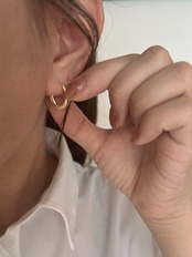 S925 モードラインフープピアス