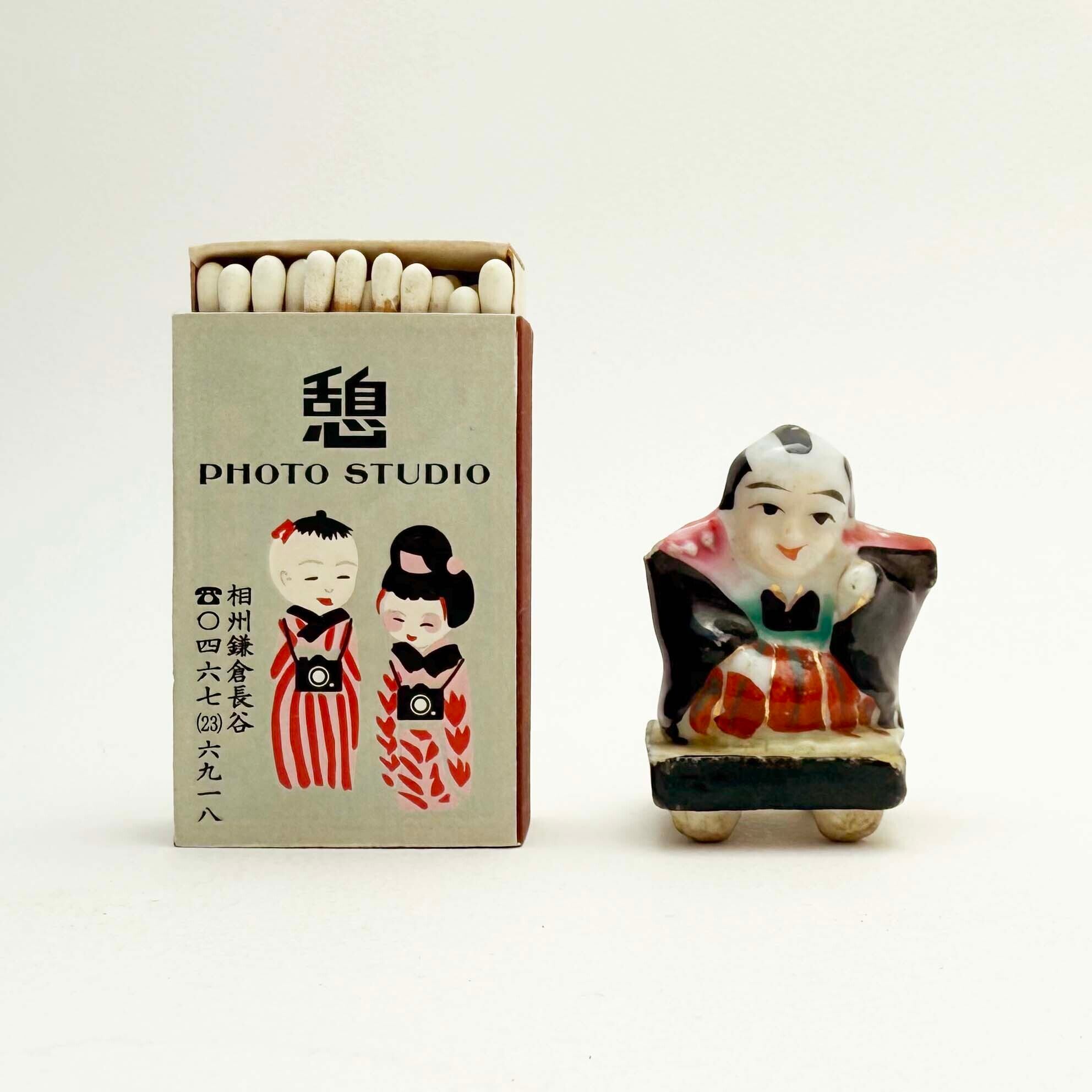 ヴィンテージ陶製豆神様人形（福助）