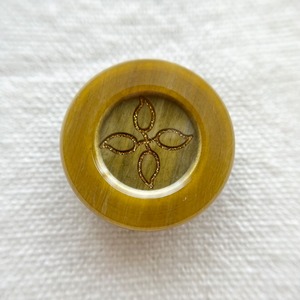 グリッターフラワー×マスタード 23㎜