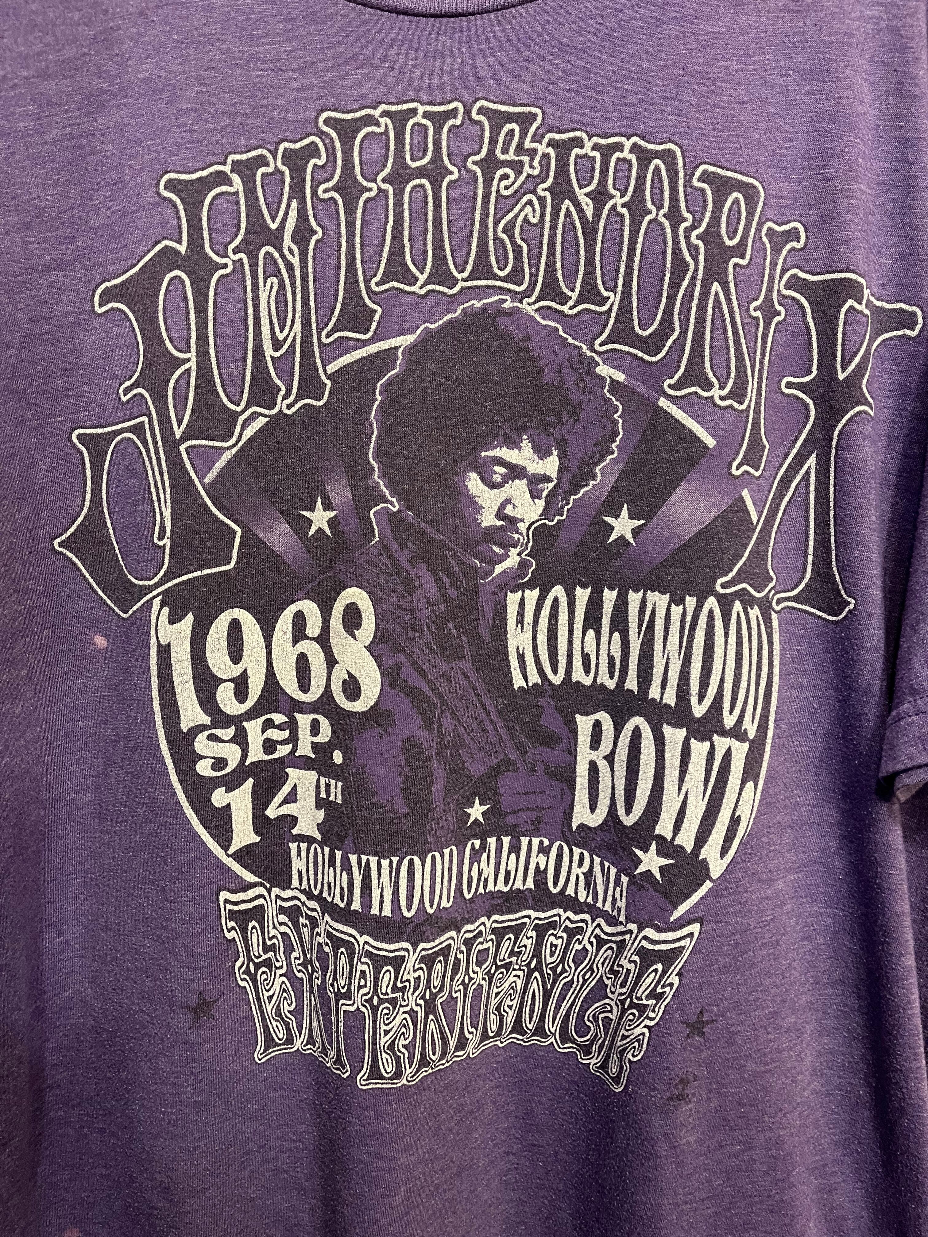 ジミ・ヘンドリックス Tシャツ 1968 ハリウッド・ボウル ジミヘン 紫 M