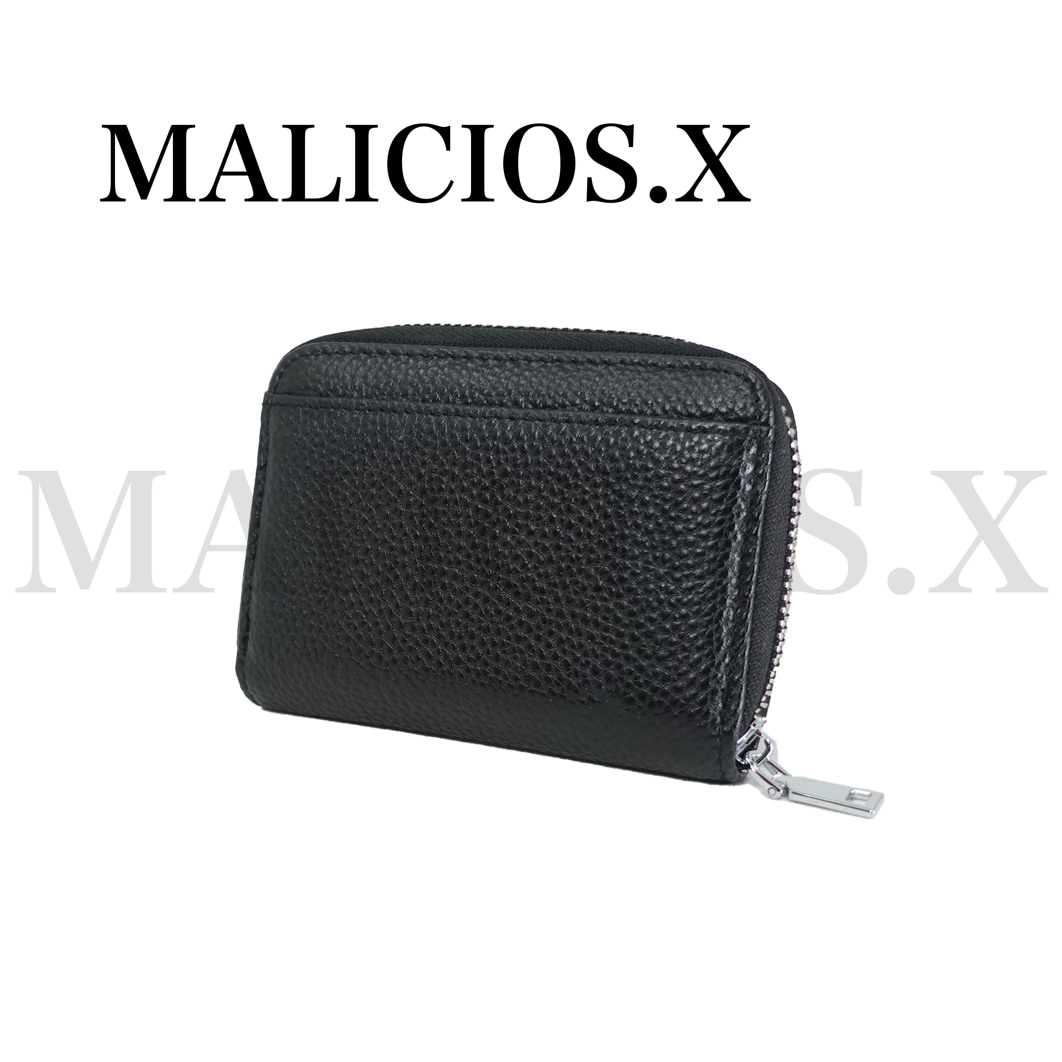 Eye folding zip card & coin case(Black)/Ice Green | MALICIOUS.X